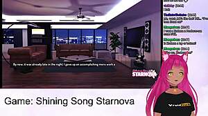 Vtuber Lewdneko's Ass Game in Shining Song Starnova