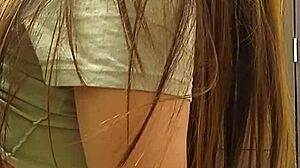 Spying on English Teacher Pissing in University Bathroom - Hidden Cam Catches Miniskirt Babe!