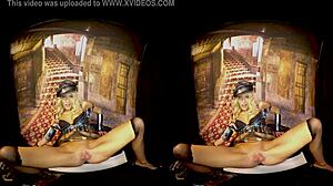 Claudia Mac in cosplay warrior girl 3D VR dildo masturbation from Bravo Models Media