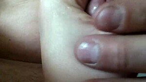 Wow, my wife's sweet hands giving intense handjob fetish action!
