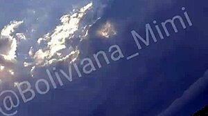 latina babe showing shaved pussy to guys in the park