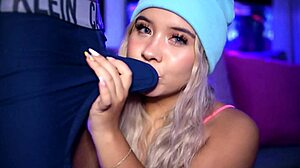 Horny Blonde Blows Boyfriend.