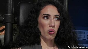 Bound Lesbian Submits To Interracial Anal Gangbang