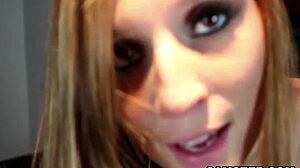 she rides her dildo on the kitchen counter for her webcam show