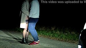 Roadside Bitch Fucks Stranger Outdoors