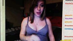 Pregnant Webcam Cutie Shows Big Tits and Pussy