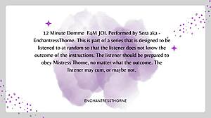 F4M femdom JOI-CEI part 3 of 12, enjoy the domination