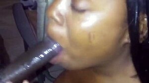 midget giving sloppiest deepthroat ever on big black cock 😩