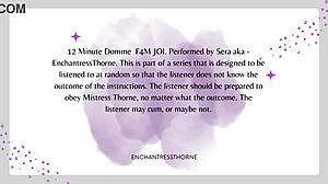 F4M femdom JOI-CEI part 3 of 12, enjoy the domination