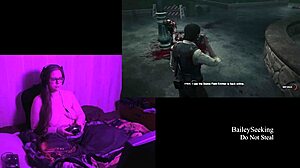 Brunette with big tits plays naked in evil within 2 part 6