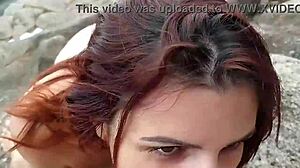 Wild Nudist Beach Adventure with Wife Ends in Public Creampie