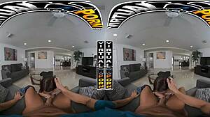 Metal mouth teen Laya Rae gets fucked hard in VR