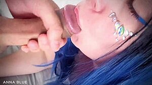 I'm Getting a Blowjob From a Blue-Haired Girl at the Animecon After Party