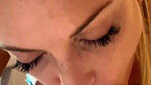 Cleaning lady Tiffany Leiddi gets picked up for hotel sex with blowjob and riding 😘