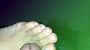 Beautiful Feet Wife DOES FOOTJOB For Husband