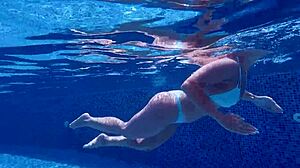 she met this stranger at the pool and they ended up fucking wildly with her big tits bouncing