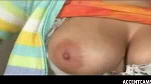 Busty Milf Sucks Cocks In Threesome Cumshot