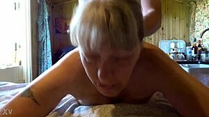 Homemade video of a housewife getting taken from behind by her fuck buddy.