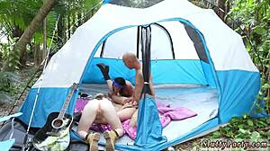 Bisexual Asian Teens in Forest Group Handjob Party