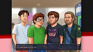 Our hot gym teacher in the summertime saga game with big tits and ass