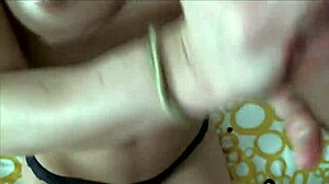 French amateur couple engages in close-up intimate sucking and fucking with heavy cum.