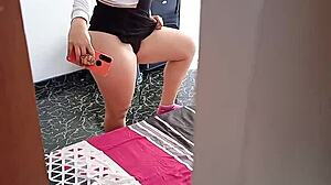 Petite European Stepdaughter Caught Sending Nudes, Ass Filled with Cum for Silence