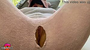 Blonde tempts with deepthroat on big cock, ending in cum in mouth