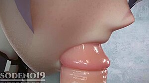 silver wolf from honaki star rail got caught masturbating, then gave a wild footjob and blowjob