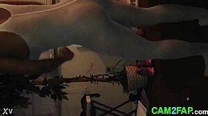 Ebony amateur flashes her big ass in free porn video