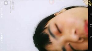 Hot asian girl shows off her wet pussy with bottle play 😏