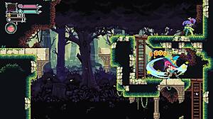 I played Flip Witch Pixel Hentai Game Ep 2 with huge sextoy for big monster girl