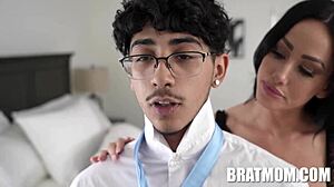 Stepmom in little black dress jennifer white blows diego perez pov