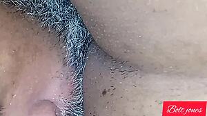 Blonde with tattoos squirts hard while fucking big black cock!