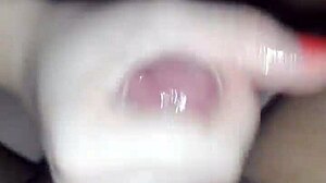 Roxyhot at home masturbates her boyfriend until he cums