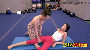 Gym practice turns into big lesbian sex with oral and pussy play among teen amateurs