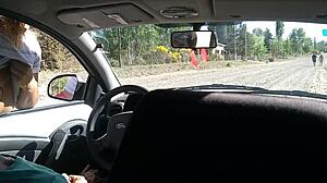 Unknown Girl Masturbates Me In My Car On The Street