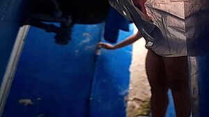 My stepmom with big tits loves to masturbate in the shower