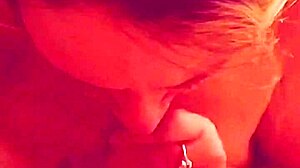 She sneaks into the spare bedroom to give intense blowjob and swallow cum.