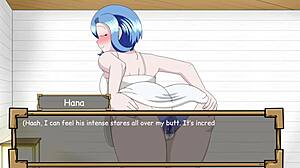 Hana's exposure in the blooming flower game part 3