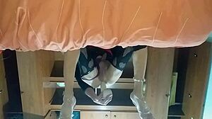 watch this latina shemale shoving her new toy deep in her ass!