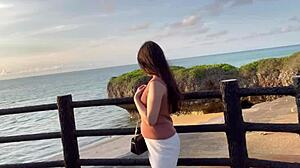 visiting heart rock on miyako island