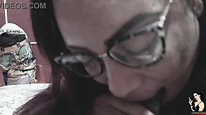 OMG, redhead teacher’s epic anal and blowjob with glasses! 😎