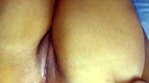 hard anal makes cum leak from big ass