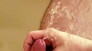 Golden Shower Blast with Old Man’s Shaved Small Cock in Action