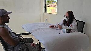 Wow, I came with so much precum on my client's small dick!