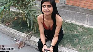 I MET A PRETTY BRUNETTE AND TOOK HER HOME TO FUCK HER CREAMY PUSSY IN A FULL STORY.