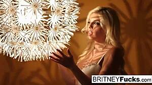 Sexy blonde teases in retro style solo?