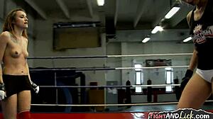 Pussy Hungry Lesbians Scissoring in Wrestling Fight