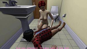 My little 18+ neighbor gives handjob and blowjob in sims 4