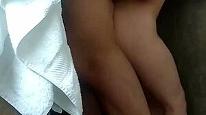 There's always time for a steamy shower with this cute hairy amateur.